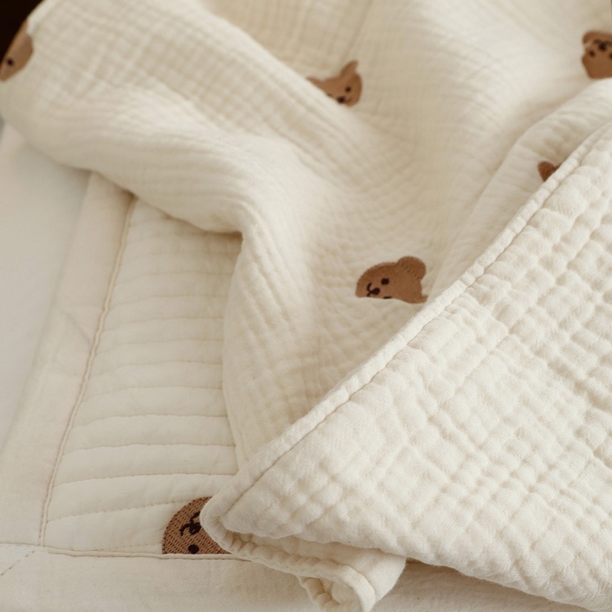 Chăn Cotton Sáu Lớp Mỏng Phong Cách Hàn Quốc Dành Cho Bé