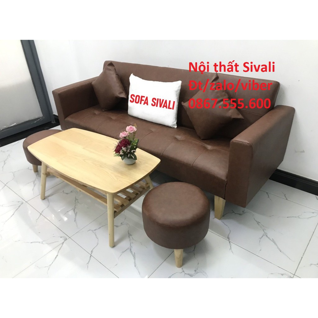 Bộ ghế dài sofa bed tay vịn phòng khách sopha sivali salon