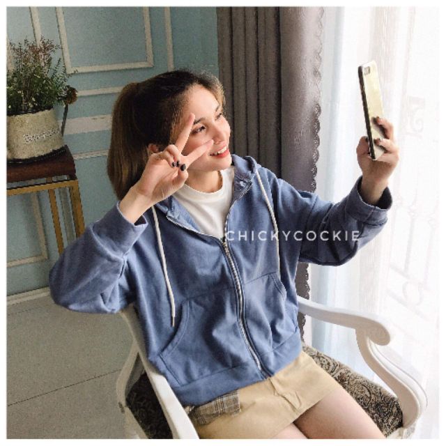 Áo khoác hoodie zipper