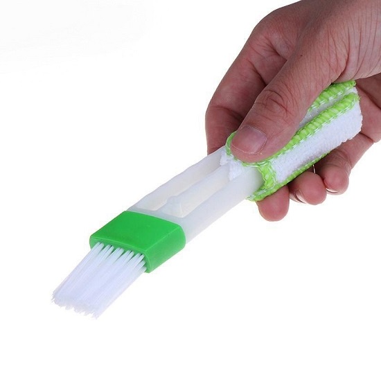 Chổi Vệ Sinh Cửa Gió Máy Điều Hòa Cho Xe Ô Tô 2 Đầu Gồm 1 Đầu Gắn Khăn Lông Và 1 Đầu Cọ Nilon Tiện Dụng
