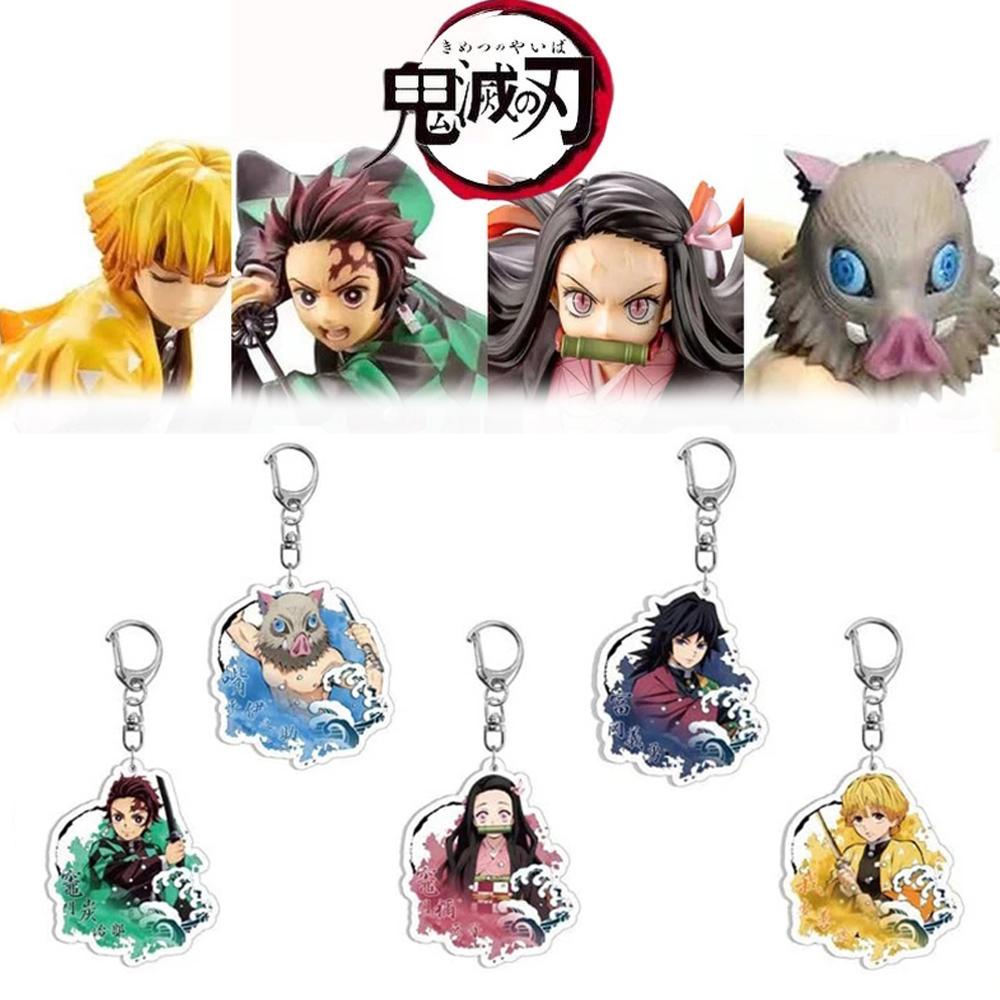 Móc Khóa Nhựa Acrylic In Hình Nhân Vật Anime Kamado Nezuko Kamado Tanjirou Kimetsu No Yaiba REBUY1