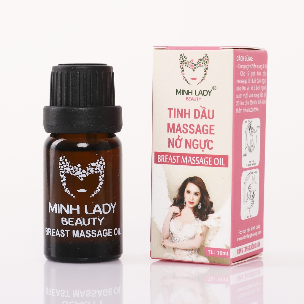 Tinh dầu massage nở ngực MINH LADY BEAUTY Chai 10ml 100% thiên nhiên