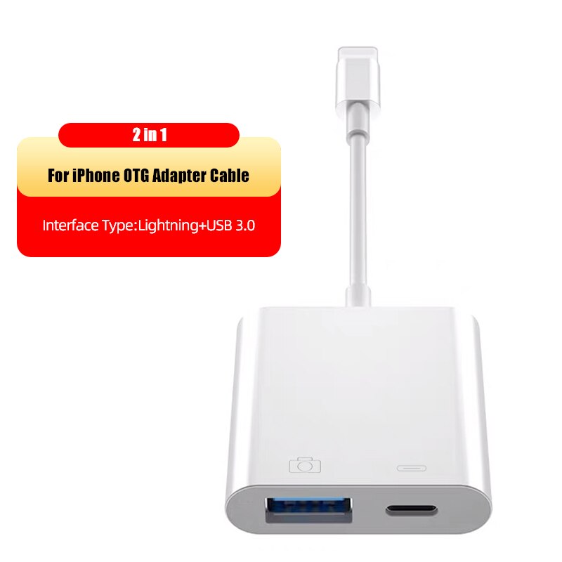 【Ready Stock】 USB OTG Cho iPhone iPad IOS13 Lightning Sang USB 3.0 Ổ U Chuột Bàn Phím Chuyển Đổi sét Đến Camera Adapter