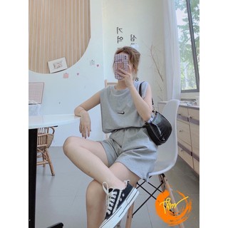Bộ ba lỗ đùi thêu Nai
