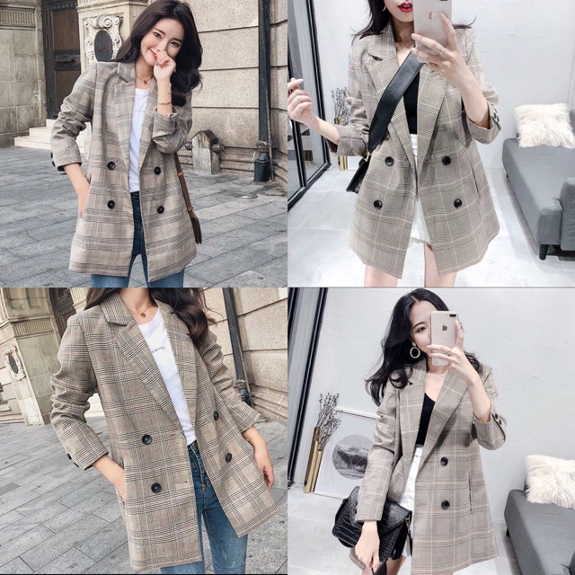 [CÓ SẴN] Áo khoác blazer caro | BigBuy360 - bigbuy360.vn