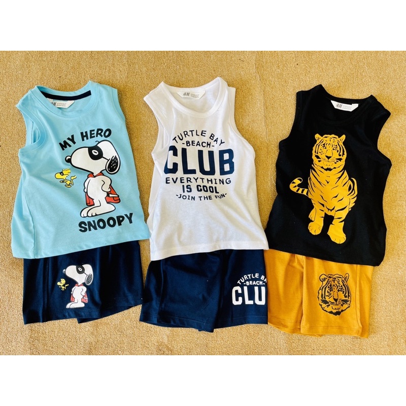 Bộ short ba lỗ HM dư xịn Camodia bé trai-MS85
