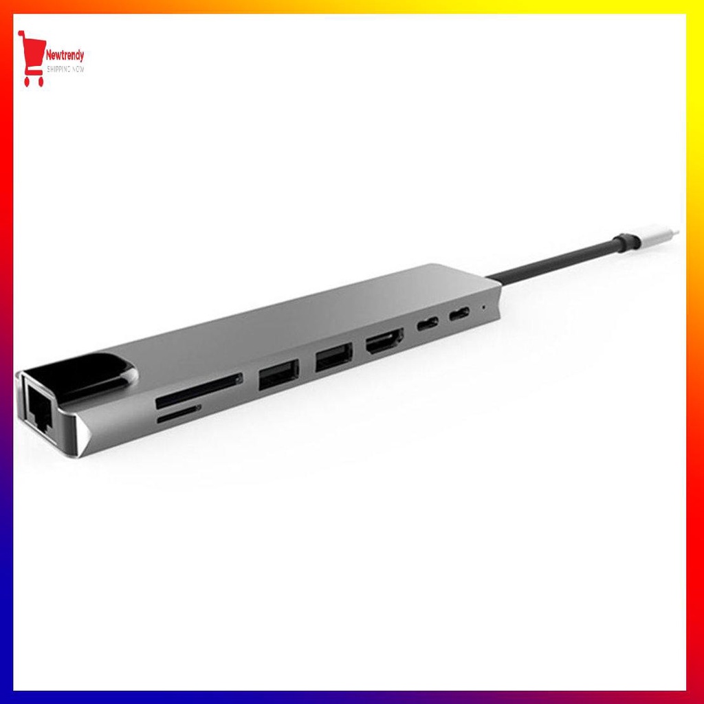 Trạm Sạc Usb Type-C Sang Usb3.0X2 + 0605 Pdx2 + 100m Lan