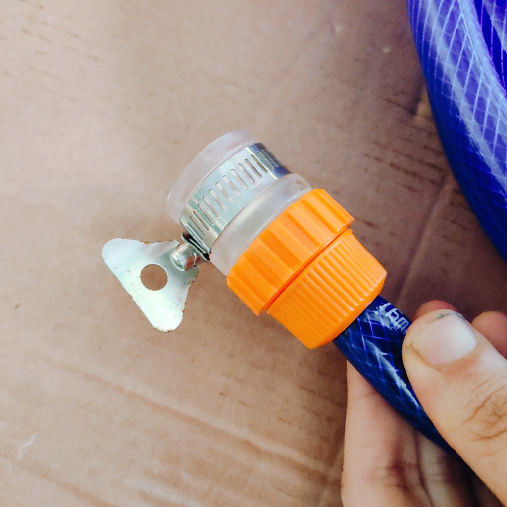Đầu vòi xịt tăng áp mini, 5m dây phun nước rửa xe, tưới cây tăng áp đa năng