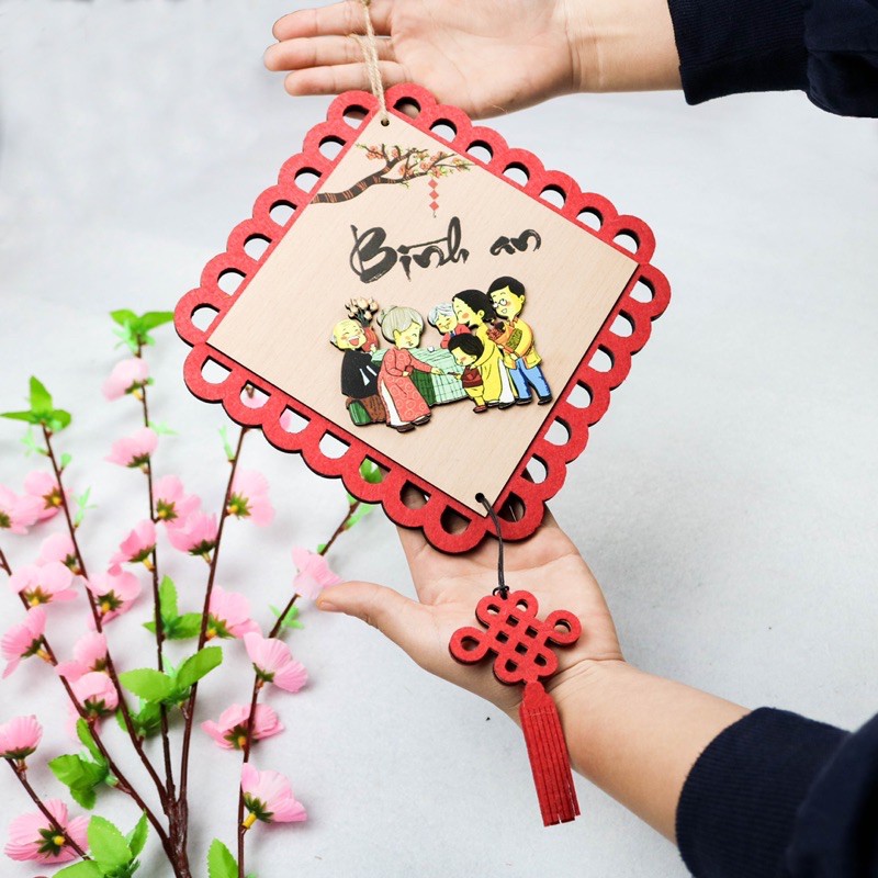 Bảng Gỗ Decor Trang Trí Nhà Cửa Ngày Tết