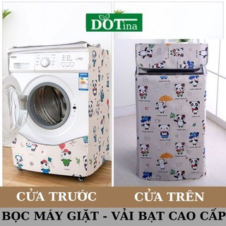 Áo trùm máy giặt cửa ngang trên vải bạt cao cấp loại dày chống nước Dotina ANT01