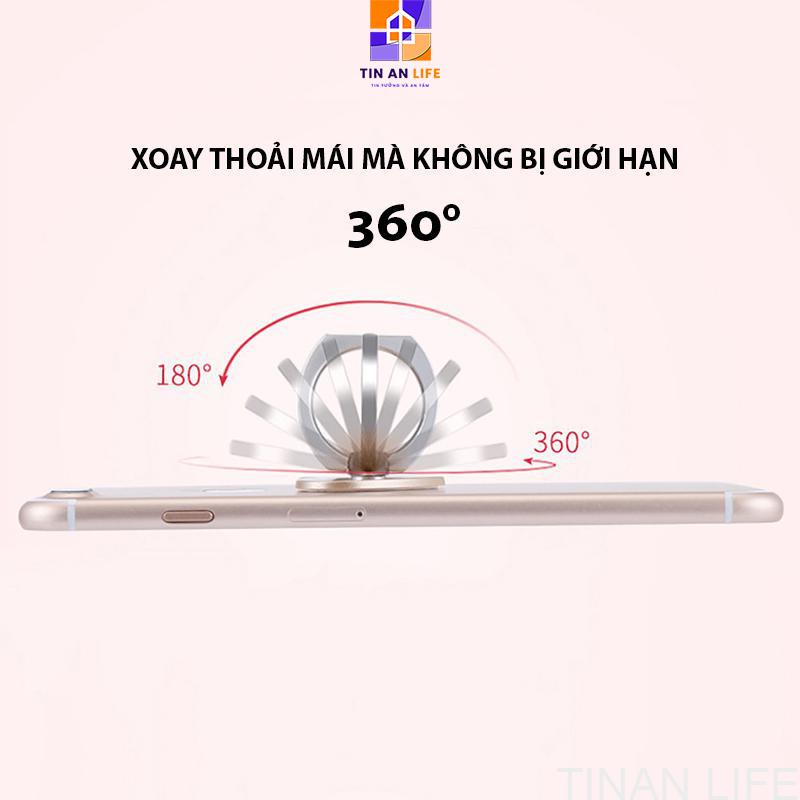 Giá đỡ điện thoại di động hình trái tim, Giá đỡ dạng nhẫn xoay 360° đa năng