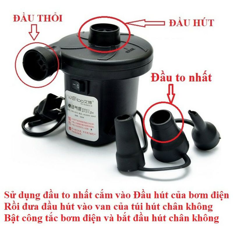 bơm điện 2 chiều ,bơm và hút chân không