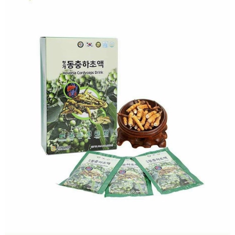 ( Chính Hãng ) Nước bổ gan đông trùng hạ thảo Jeong Won Hàn Quốc hộp 30 gói - CO166