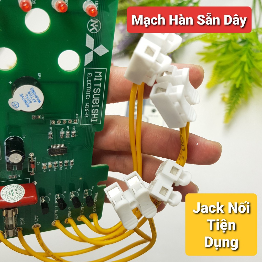 Mạch Quạt Treo Tường Mitsubishi W16 Hàn Sẵn Dây❤️W16RT Bo Quạt Từ Xa Mitsu❤️Mạch Quạt Điều Khiển Từ Xa
