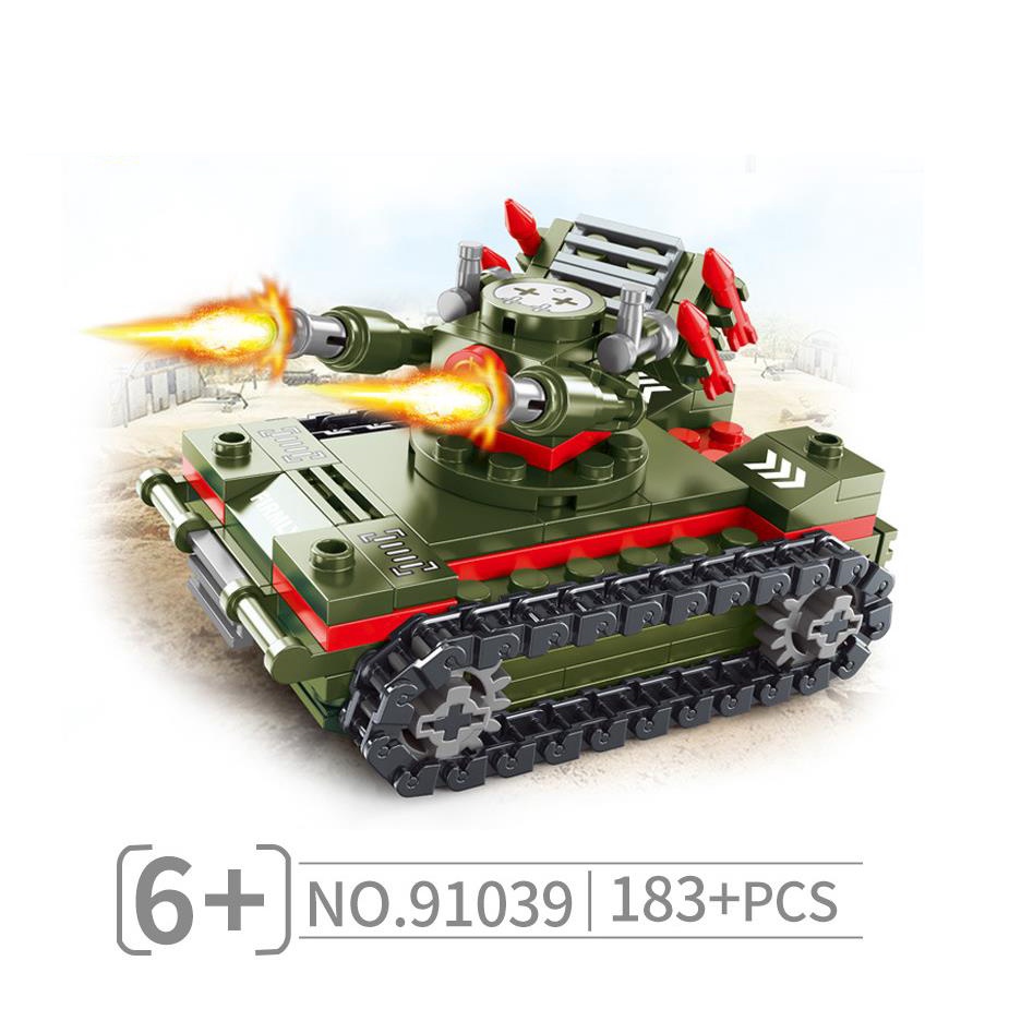 183 CHI TIẾT - BỘ ĐỒ CHƠI XẾP HÌNH Mô Hình XE TĂNG Chiến Đấu, XE BỌC THÉP, Lắp Ráp Xe Chiến Đấu Quân Đội