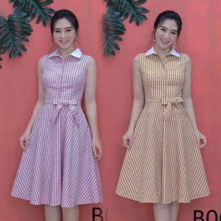 🍒Đầm caro kate sơmi sn