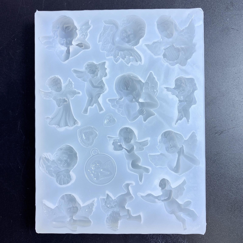 Khuôn Silicone Hình Thiên Thần Lắc Epoxy Resin Làm Đồ Thủ Công
