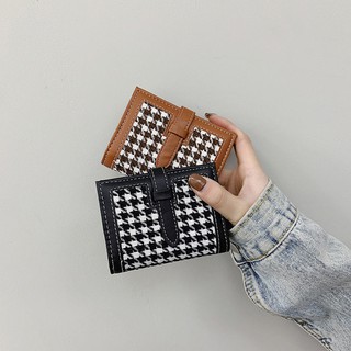 ✨Houndstooth✨Ví Đựng Thẻ Siêu Mỏng Họa Tiết Houndstooth Độc Đáo