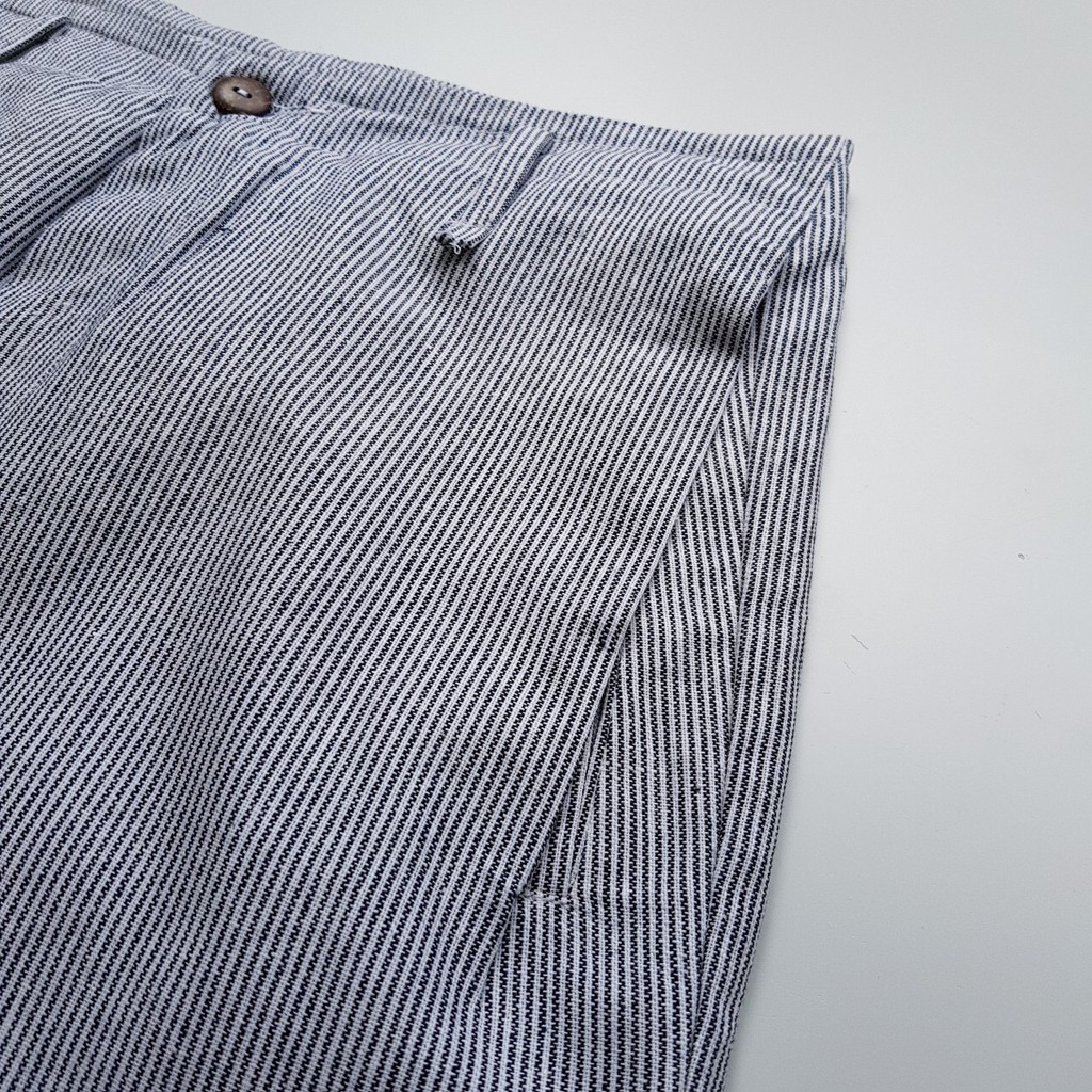 Quần đũi nam cạp liền short kẻ ghi