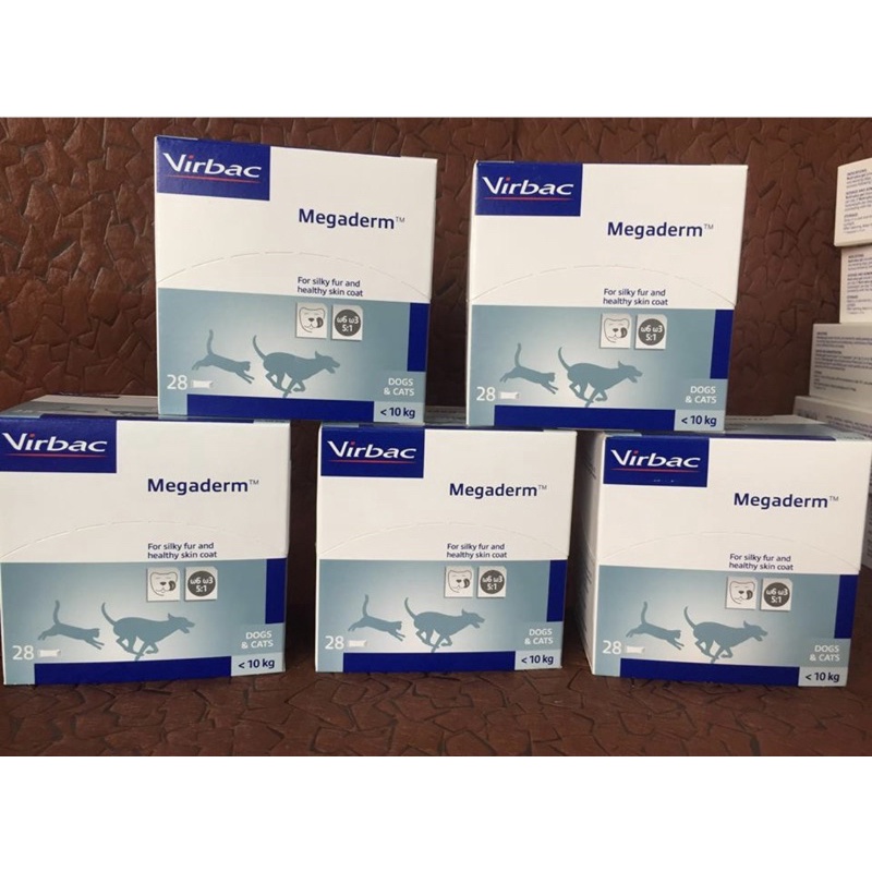 Virbac megaderm gel dưỡng lông và giảm ngứa ở chó mèo 1hộp 28goi