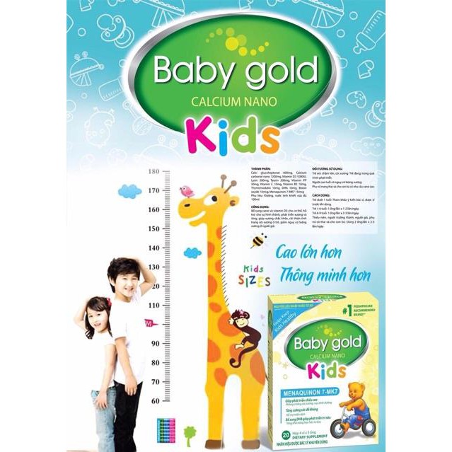 Baby gold kids bổ sung canxi cho bé