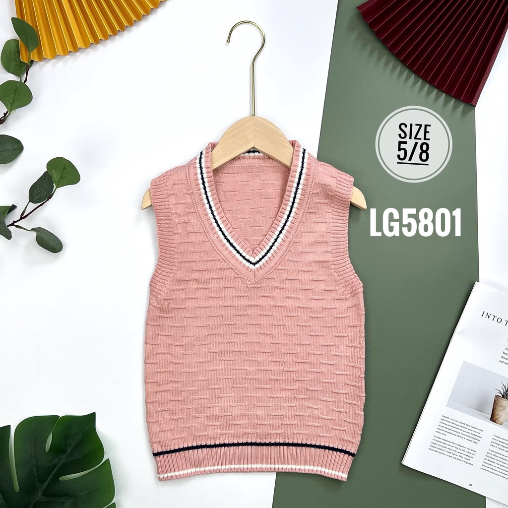 Áo Len gile trẻ em LITIBABY cổ tim. size 5/8T [LG5801]