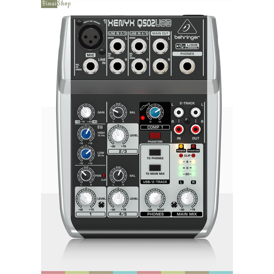 Mixer USB 5 cổng Behringer XENYX Q502USB