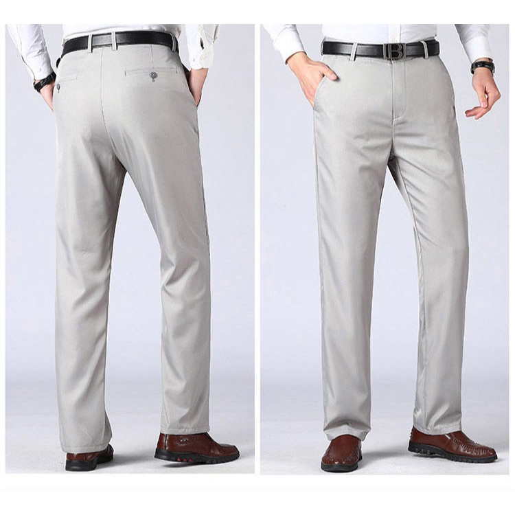 Quần tây ống đứng lưng cao thời trang cho nam trung niên 12