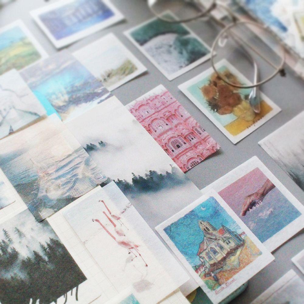 Bộ 50 Sticker Dán Trang Trí Sổ Tay Hình Khu Rừng