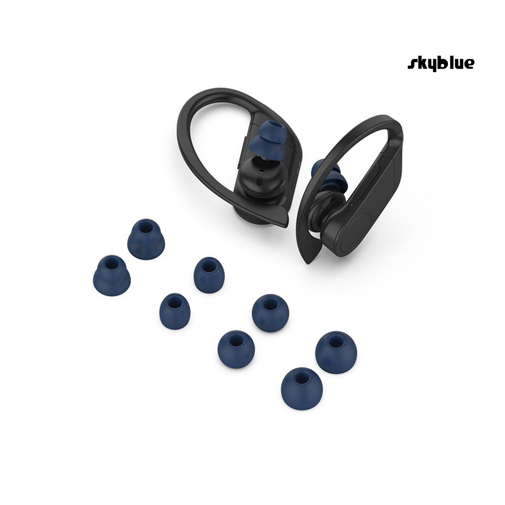 [SK]8Pcs Mini Soft Silicone In-Ear Bluetooth Earphone Plug Tips for Powerbeats Pro/3