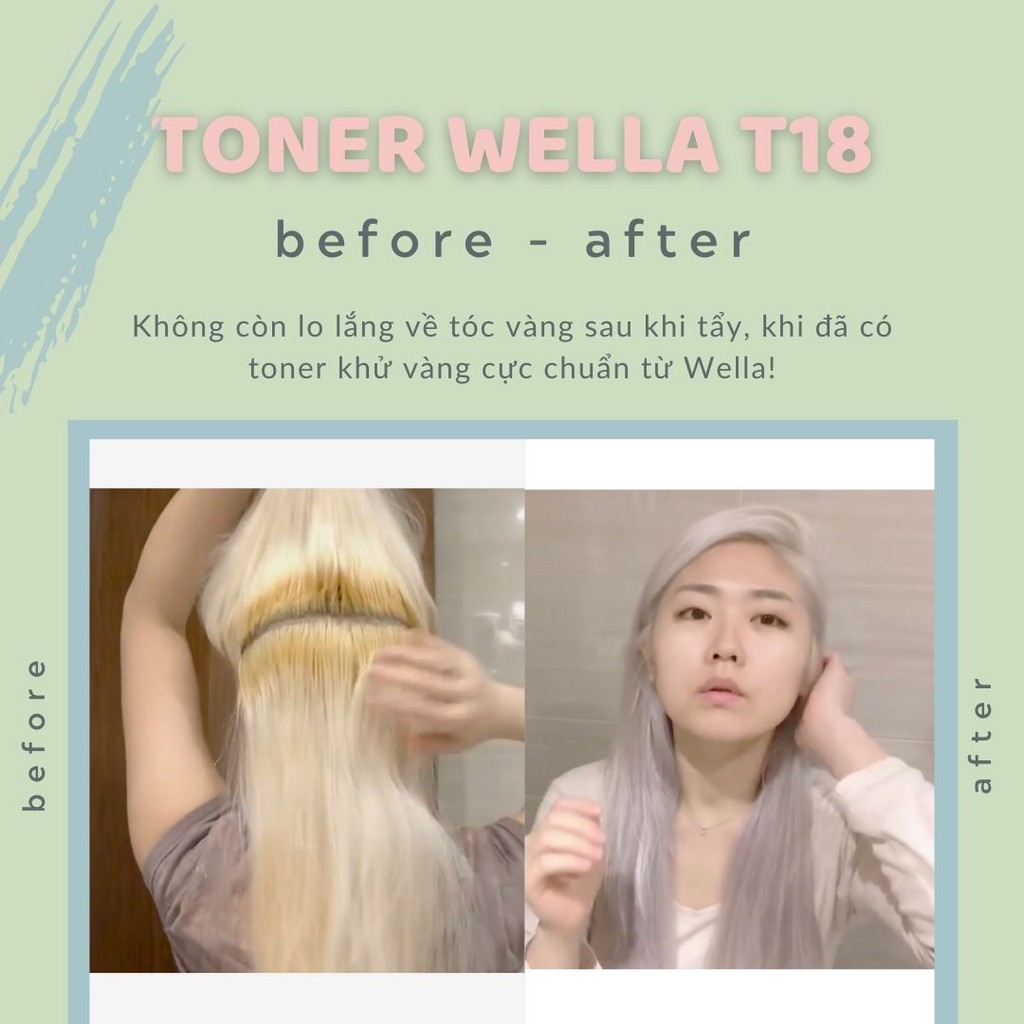Khử vàng Toner Wella  T18