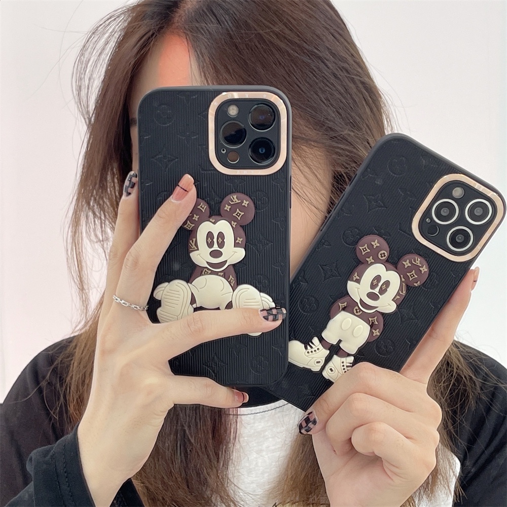 Ốp điện thoại chống sốc in hình chuột Mickey hoạt hình thích hợp cho IPhone 12 11 Pro Max XS Max XR X 8 7 Plus