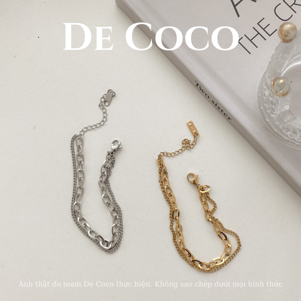 [KHÔNG ĐEN GỈ] Vòng tay, lắc tay titan dây rút ROPEE De Coco decoco.accessories