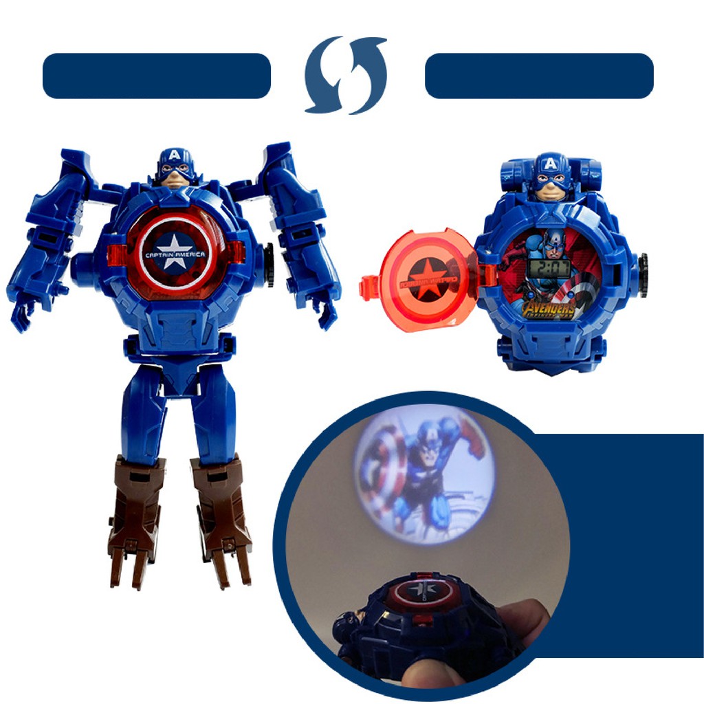 CÓ CHIẾU HÌNH - Đồng Hồ Biến Hình Các Nhân Vật Siêu Anh Hùng Venger / Elsa Đeo Tay Cho Bé Trai/ Bé Gái | BigBuy360 - bigbuy360.vn