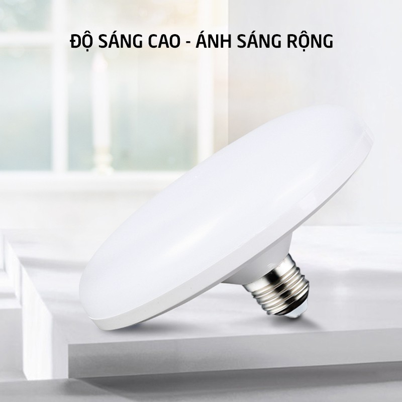 Bóng đèn led tròn UFO ánh sáng trắng, tiết kiệm điện công suất cao 18W-24W-36W-50W, đuôi vít xoắn E27-DDB