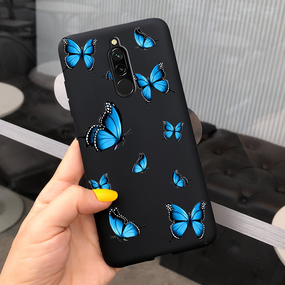 XIAOMI REDMI 8 8A 7 7A 6 6A 5 5A 4A 4X Phone Case Cute Cover Butterfly Bee Cartoon Bumper Soft Cases Redmi8A Casing