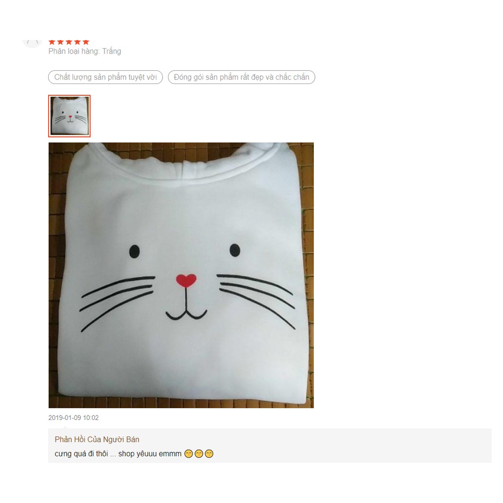 Áo khoác hoodie , áo hoodie nữ , hoodie mặt mèo cực dễ thương | BigBuy360 - bigbuy360.vn