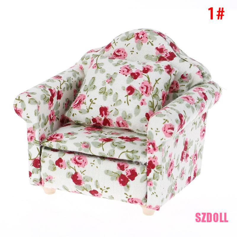 Mô Hình Ghế Sofa Tỉ Lệ 1/12 Trang Trí Nhà Búp Bê 1/6