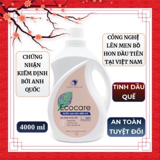 Nước lau sàn hữu cơ bồ hòn tinh dầu Quế 4 lít. Thương hiệu Ecocare