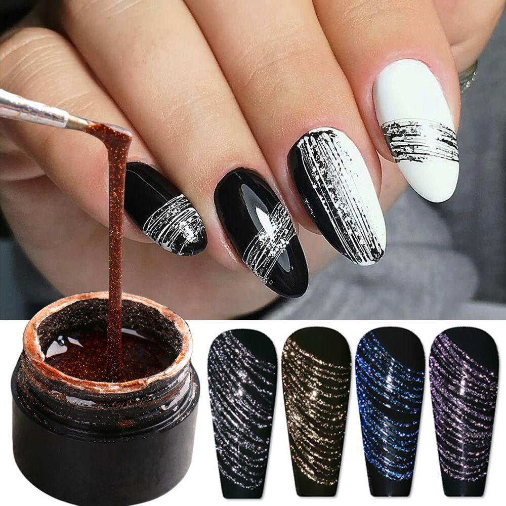 Gel Sơn Móng Tay Hình Mạng Nhện Phản Quang 5ml DIY
