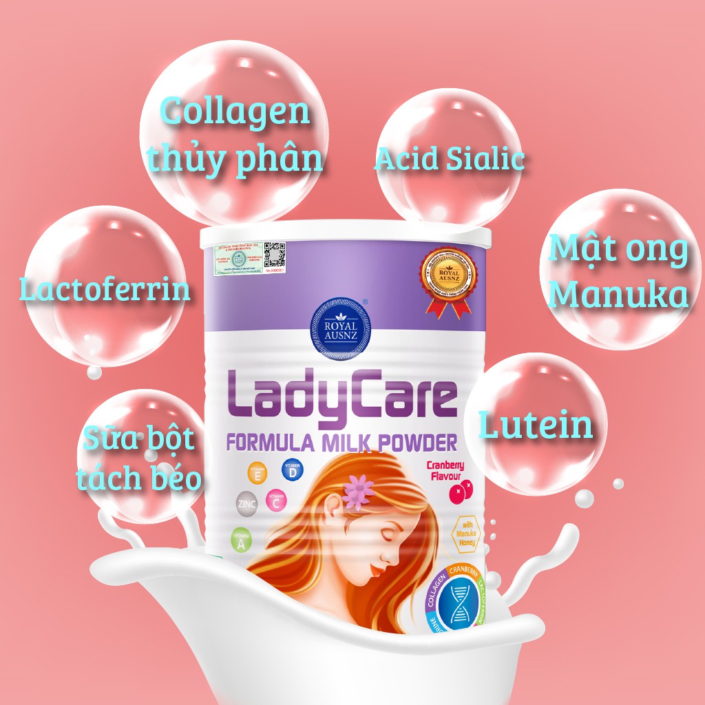 [Mã LTP50 giảm 50000 đơn 150000] Sữa Bột Hoàng Gia Úc Lady Care Formula Tăng Cường Sức Khoẻ Phụ Nữ ROYAL AUSNZ 400g