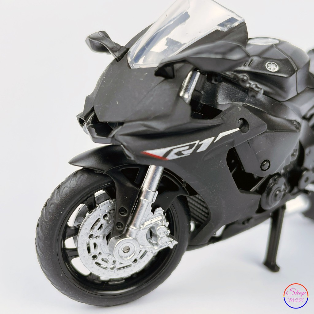 Xe mô hình mô tô Yamaha YZF-R1 TẶNG KÈM BIỂN SỐ tỉ lệ 1:18 hãng CaiPo