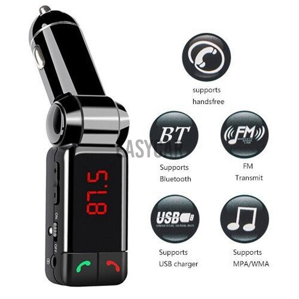 Wireless Bluetooth Car MP3 Player FM Transmitter Radio LCD AUX USB Charger Kit