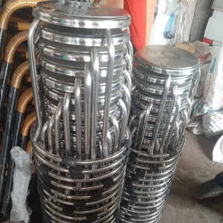 com bo 20 ghế đôn inox. Hàng mới 100%