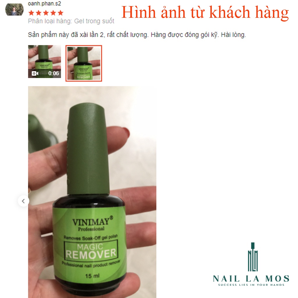 Nước phá gel Vinimay chính hãng chuyên dụng cho dân làm móng (15ml)