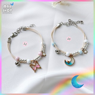 [ẢNH VÀ CLIP THẬT] Vòng tay handmade hình Bướm và Mặt trăng phong cách Hàn Quốc dễ thương