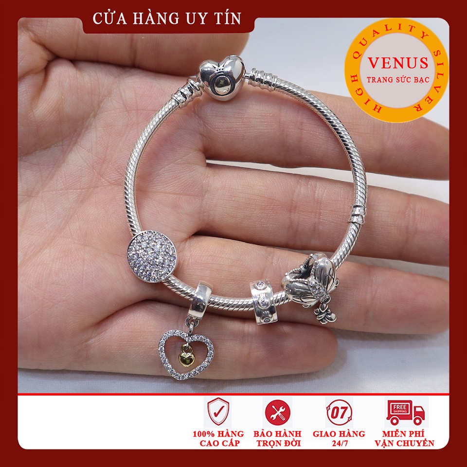 Vòng charm mệnh Kim xâu 4 hạt- Mã sản phẩm VENUSB4