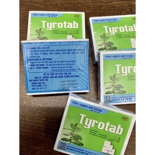 Viên ngậm sát trùng Tyrotab (vỉ nhôm 8v và hộp 24v)