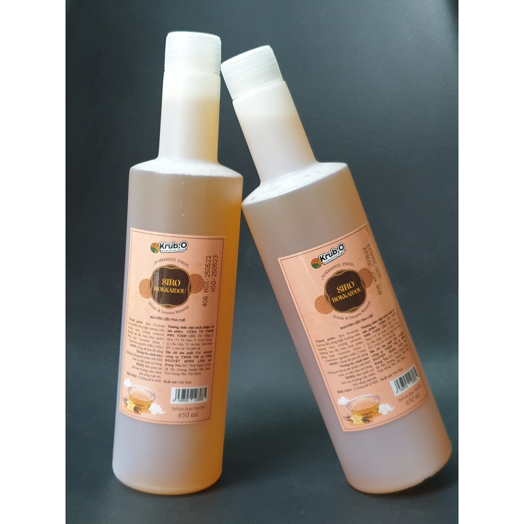 Siro Caramel Milk Krub.O Chai 650ml - Làm Món Trà Sữa Hokkaido Siêu Ngon