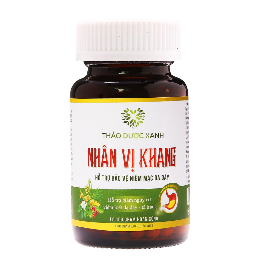 Dạ dày Nhân Vị Khang Hỗ trợ điều trị các triệu chứng viêm loét Dạ dày, tá tràng, Hp, đau tức thượng vị-THẢO DƯỢC XANH